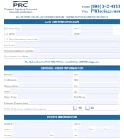 PRC Order form PDF preview